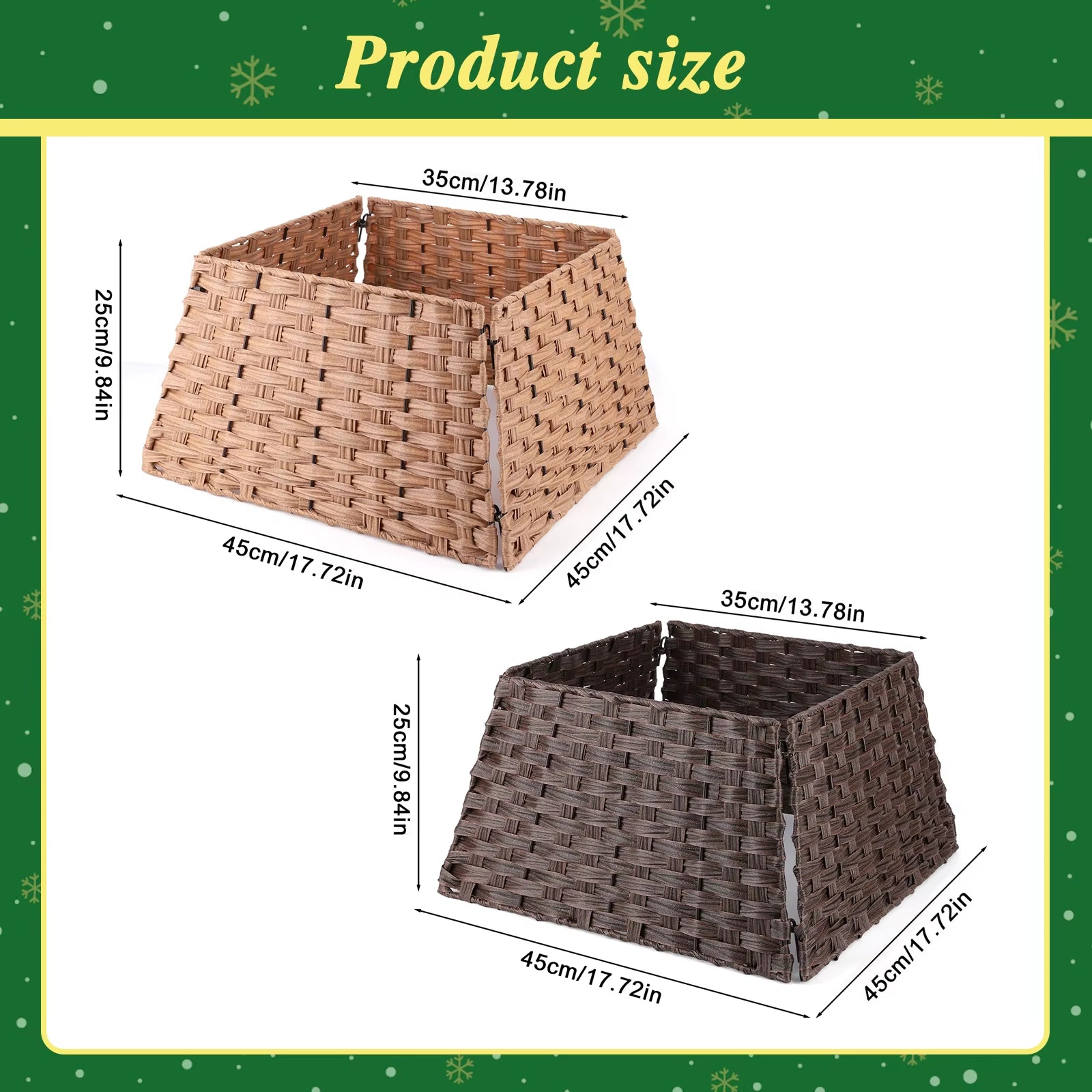 Christmas Tree Collar Faux Rattan