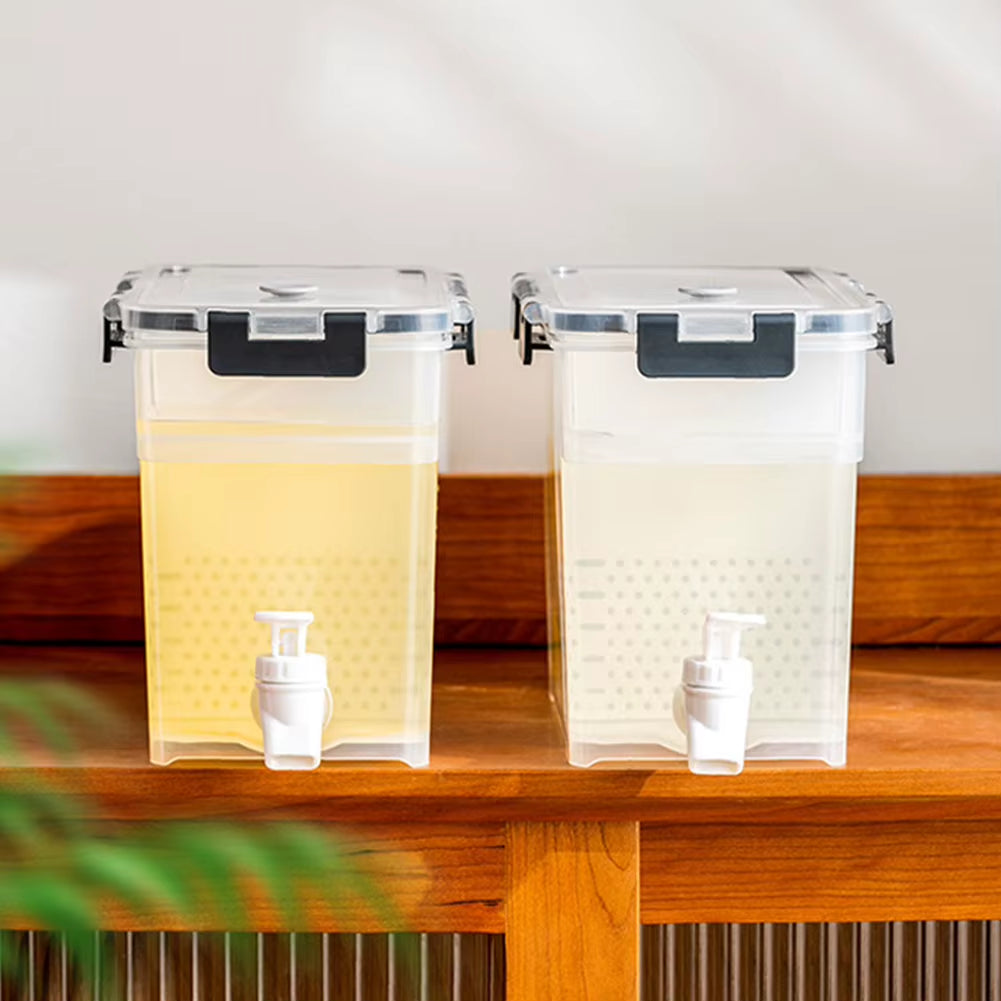 3.5L Beverage Dispenser Fridge Beverage Liquid Drink Container with Spigot Cold Kettle Dispenser for Summer Juice Cold Water