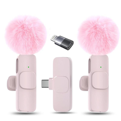 2 Pcs Wireless Microphones for Iphone, Android, Ipad