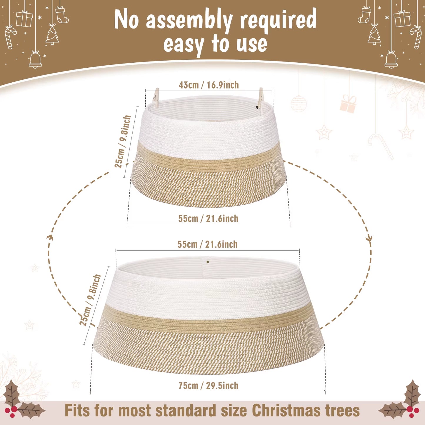 Christmas Tree Collar BOHO 28 Inch