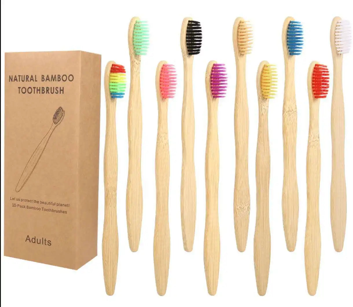 10/20/50/100/150Pcs Disposable Adult Bamboo Soft Bristled Toothbrush Wooden Toothbrush Clean Mouth Reusable for Home and Hotel