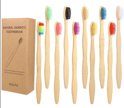 10/20/50/100/150Pcs Disposable Adult Bamboo Soft Bristled Toothbrush Wooden Toothbrush Clean Mouth Reusable for Home and Hotel
