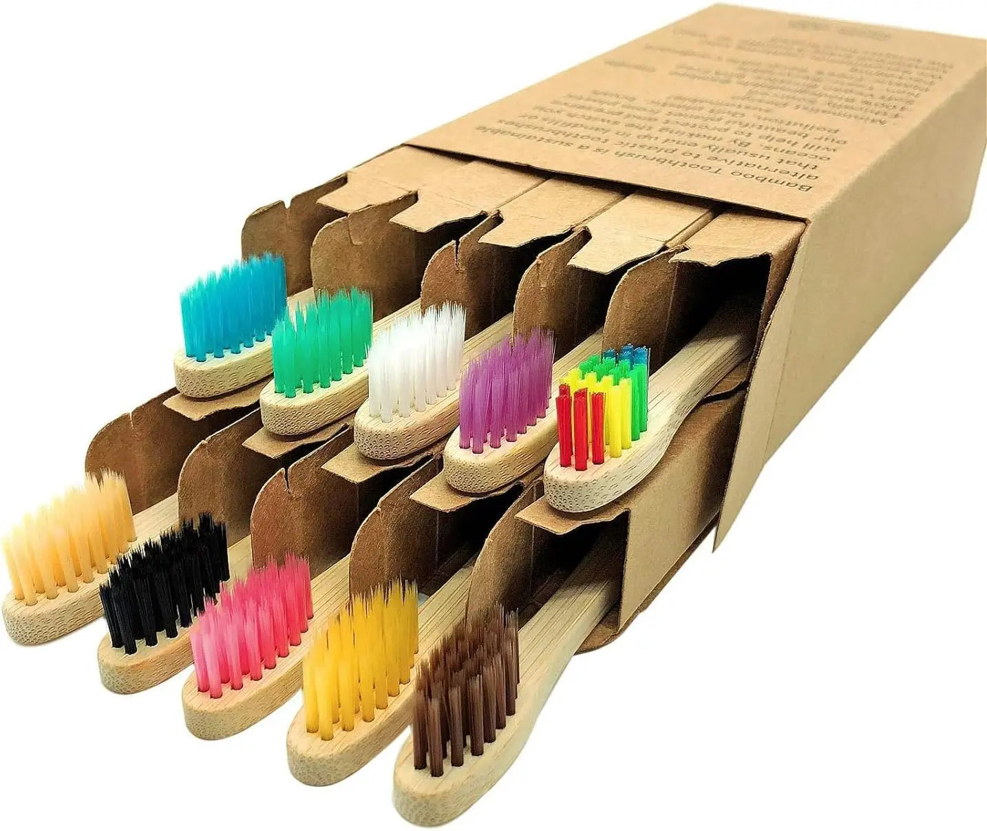10/20/50/100/150Pcs Disposable Adult Bamboo Soft Bristled Toothbrush Wooden Toothbrush Clean Mouth Reusable for Home and Hotel