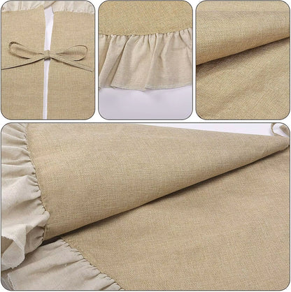 90/120Cm Christmas Tree Skirt Burlap Fall Tree Skirt,Rustic Farmhouse Jute Xmas Tree Skirt for Fall Farmhouse Thanksgiving Decor